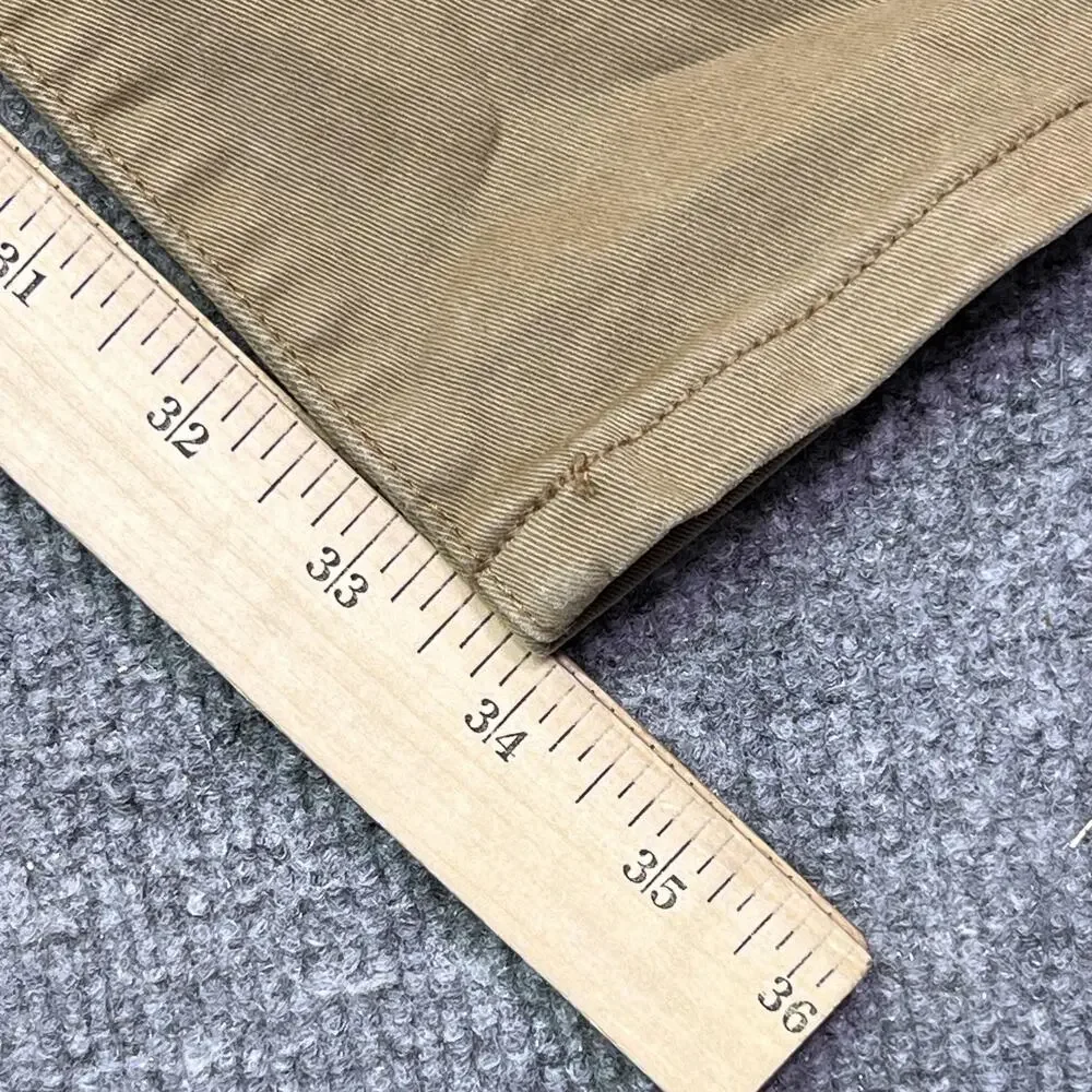 Flint And Tinder Pants Mens 36x34 Brown Stretch Denim Chino Tapered Leg Casual